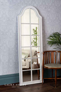 Laura Ashley Coombs Mirror Collection - Distressed Ivory