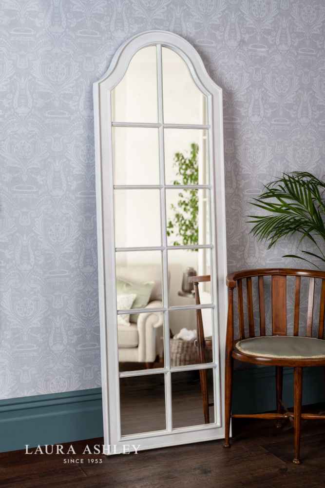 Laura Ashley Coombs Mirror Collection - Distressed Ivory