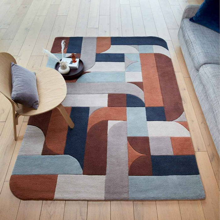 Matrix Rug - Klotski Terracotta MAX88