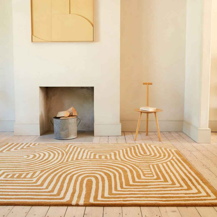 Reef Rug - Curve Ochre RF28