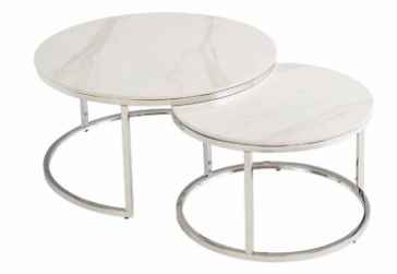 Hanson Nesting Coffee Tables - Italy White