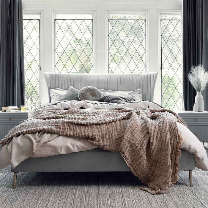 Pleated Bedstead - Silver