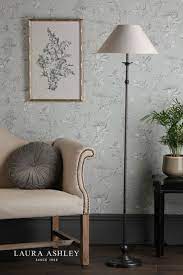 Laura Ashley - Ludchurch Floor Lamp - Plated Black