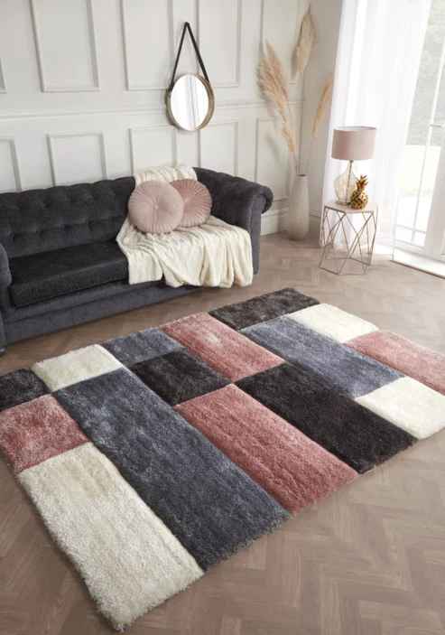 3D Carved Blocks Rugs
