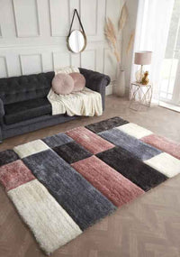 3D Carved Blocks Rugs