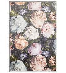 Floretta Rug Mineral/Charcoal and Blush