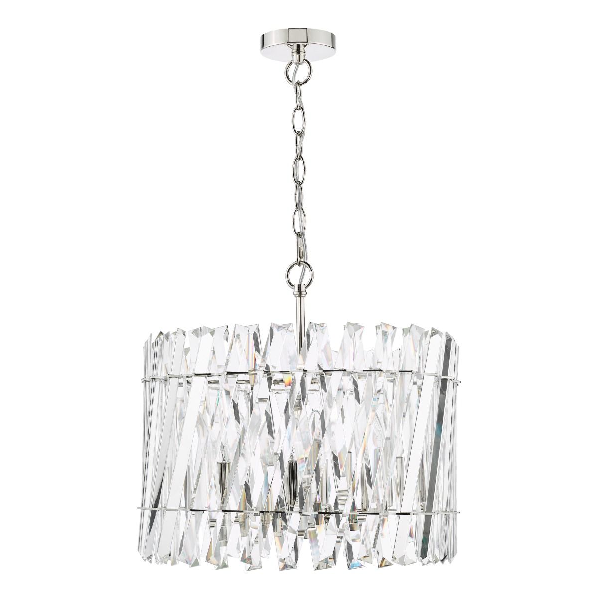 Entwine Lighting Collection - Polished Nickel and Crystal