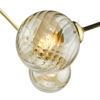 Etta 6 Light Semi Flush Polished Gold Champagne Glass