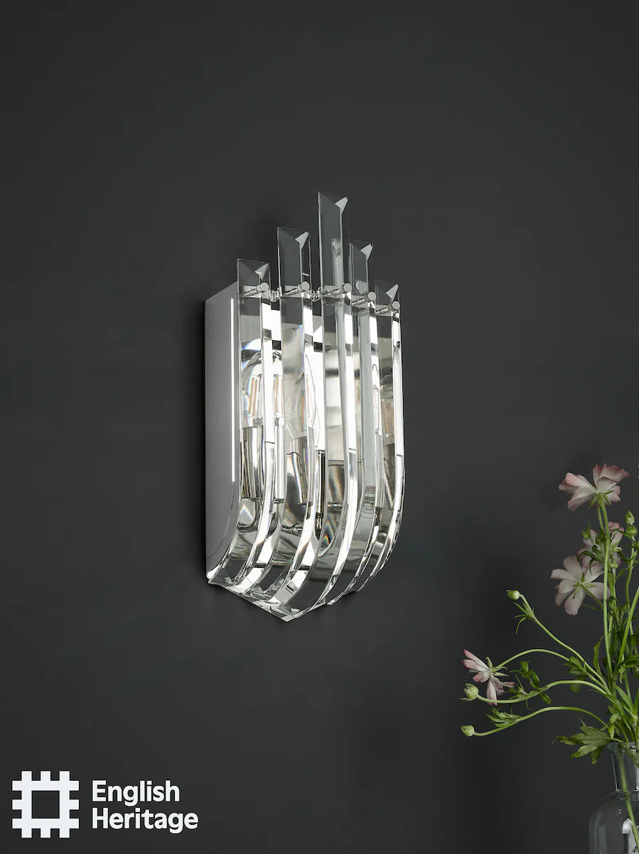 Eltham Lighting Collection - Polished Nickel and Crystal