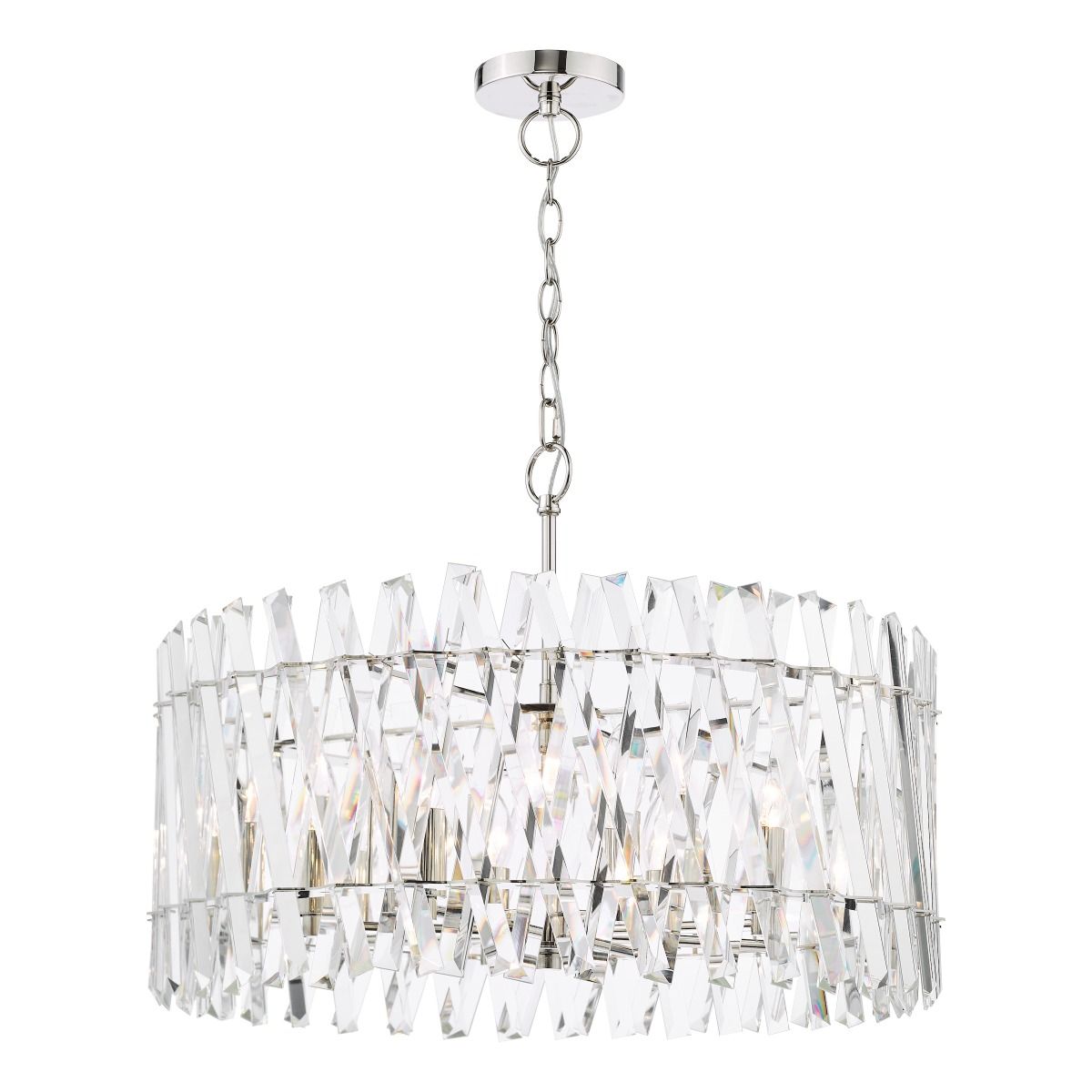 Entwine Lighting Collection - Polished Nickel and Crystal