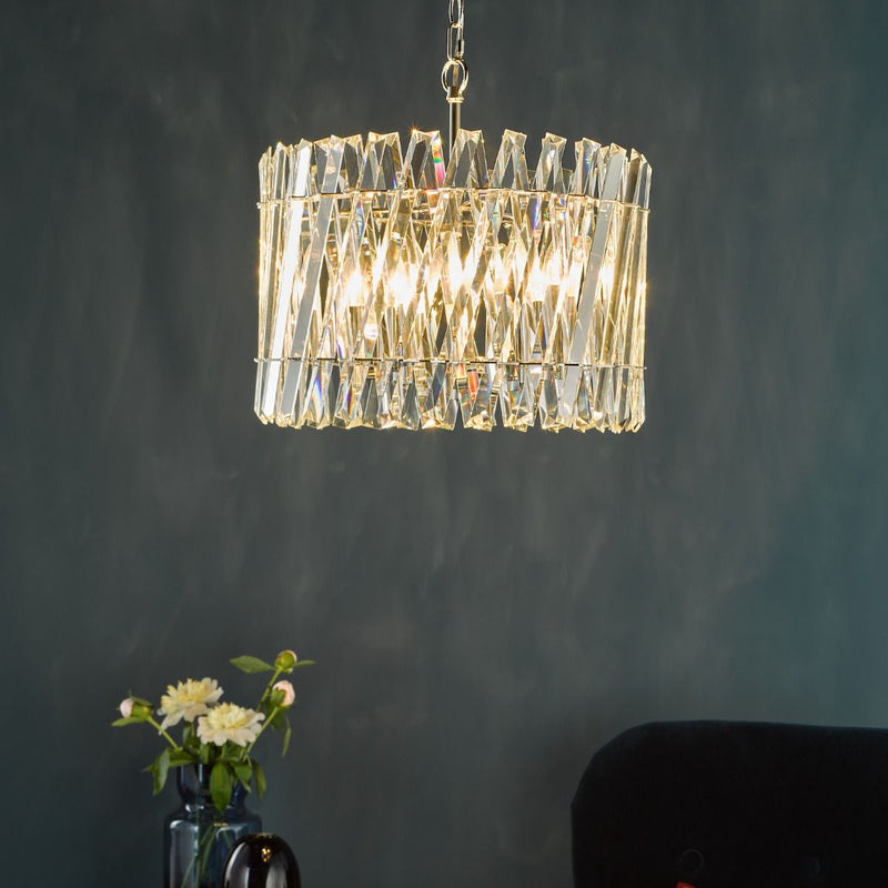 Entwine Lighting Collection - Polished Nickel and Crystal