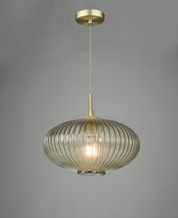 Edmond Lighting Collection - Smoked Glass/Antique Brass