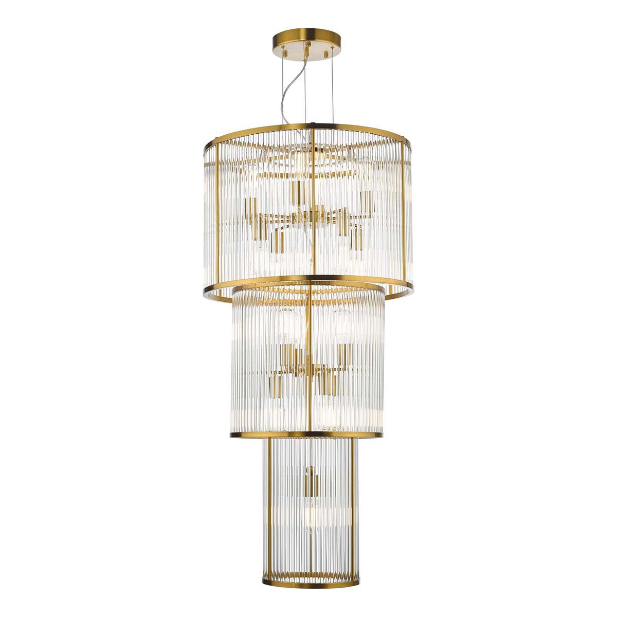 Eleanor 15 Lighting Collection Natural Brass Glass