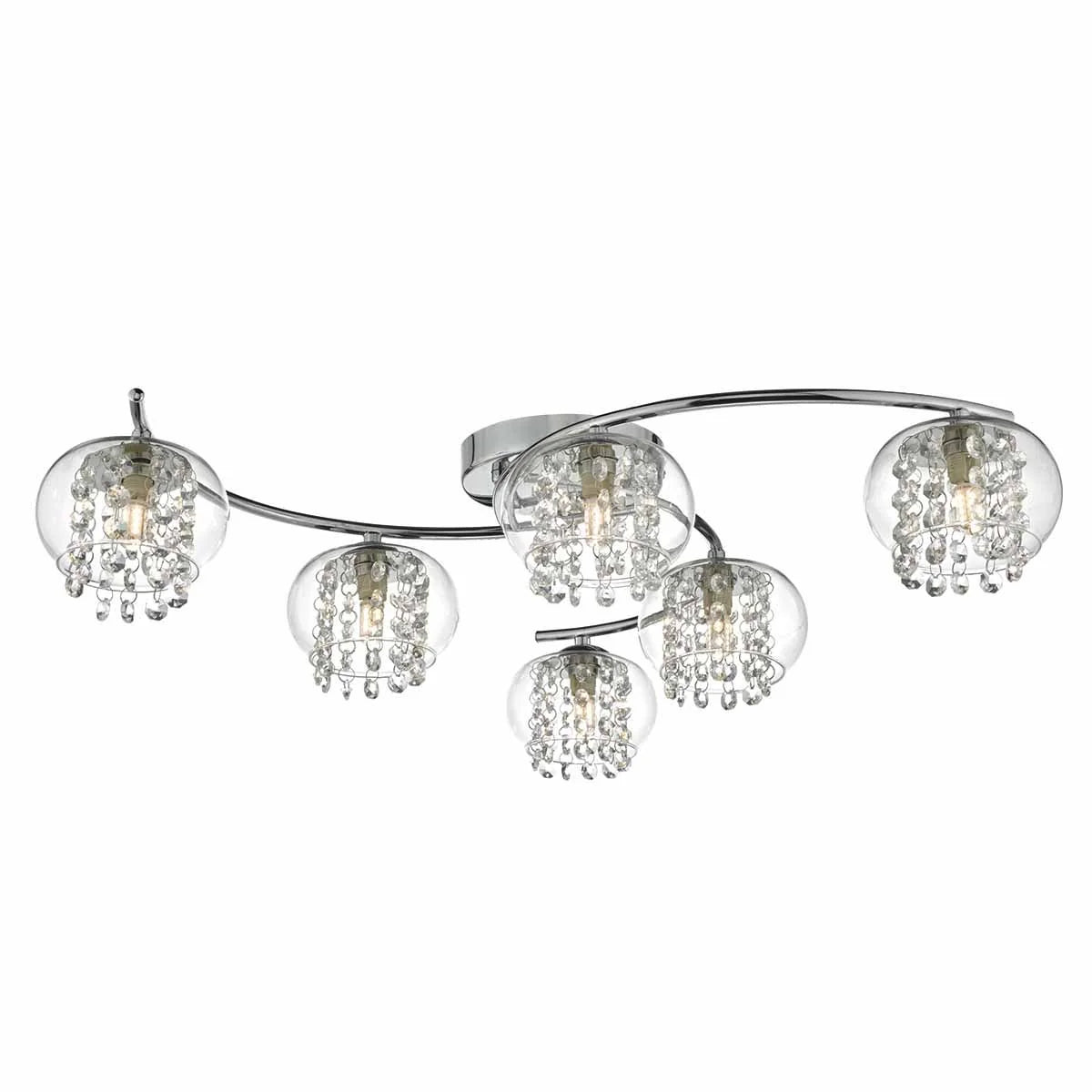 Elma Lighting Collection Polished Chrome & Glass