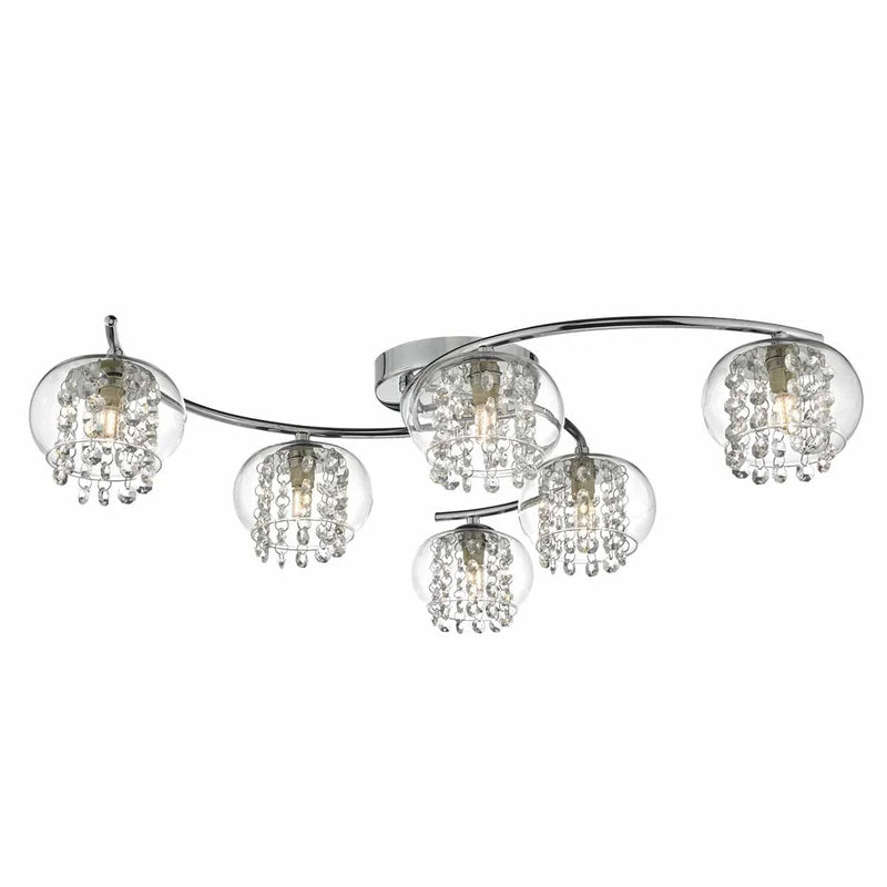 Elma Lighting Collection Polished Chrome & Glass