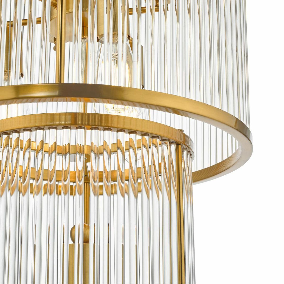 Eleanor 15 Lighting Collection Natural Brass Glass