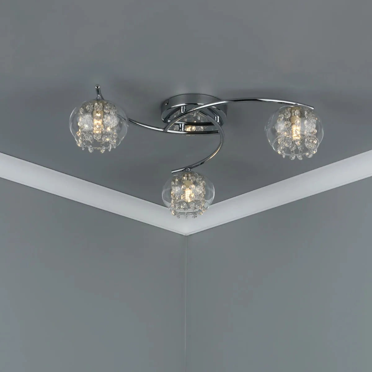 Elma Lighting Collection Polished Chrome & Glass