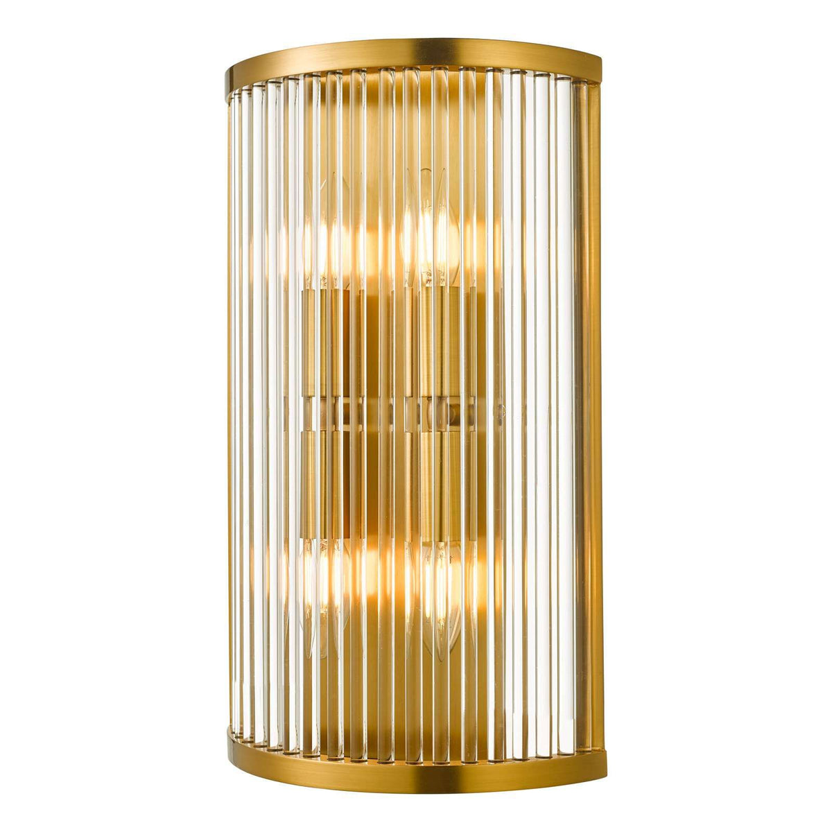 Eleanor 15 Lighting Collection Natural Brass Glass