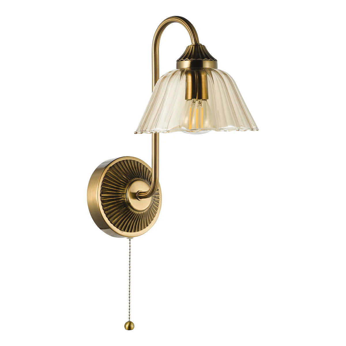 Erika Lighting Collection - Antique Bronze and Amber Glass