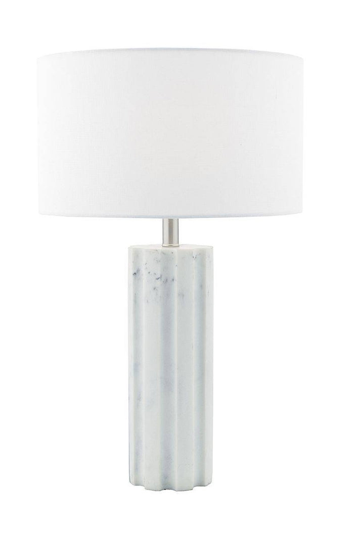 Erebus Table Lamp Marble Effect With Shade