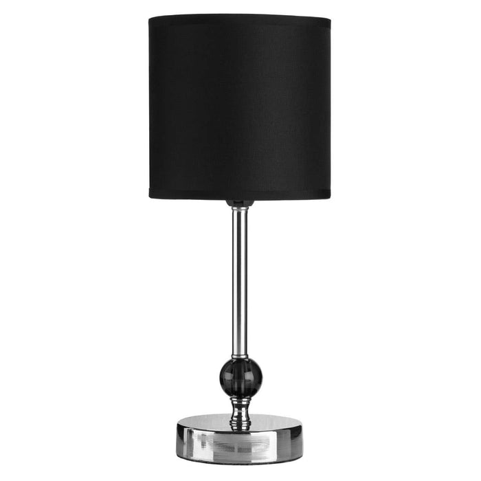 Evaine Chrome and Black Acrylic Ball Table Lamp