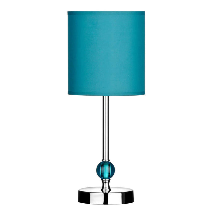 Evaine Teal Acrylic Ball Table Lamp