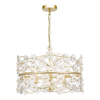 Fonda 3 Light Pendant Satin Gold and Glass