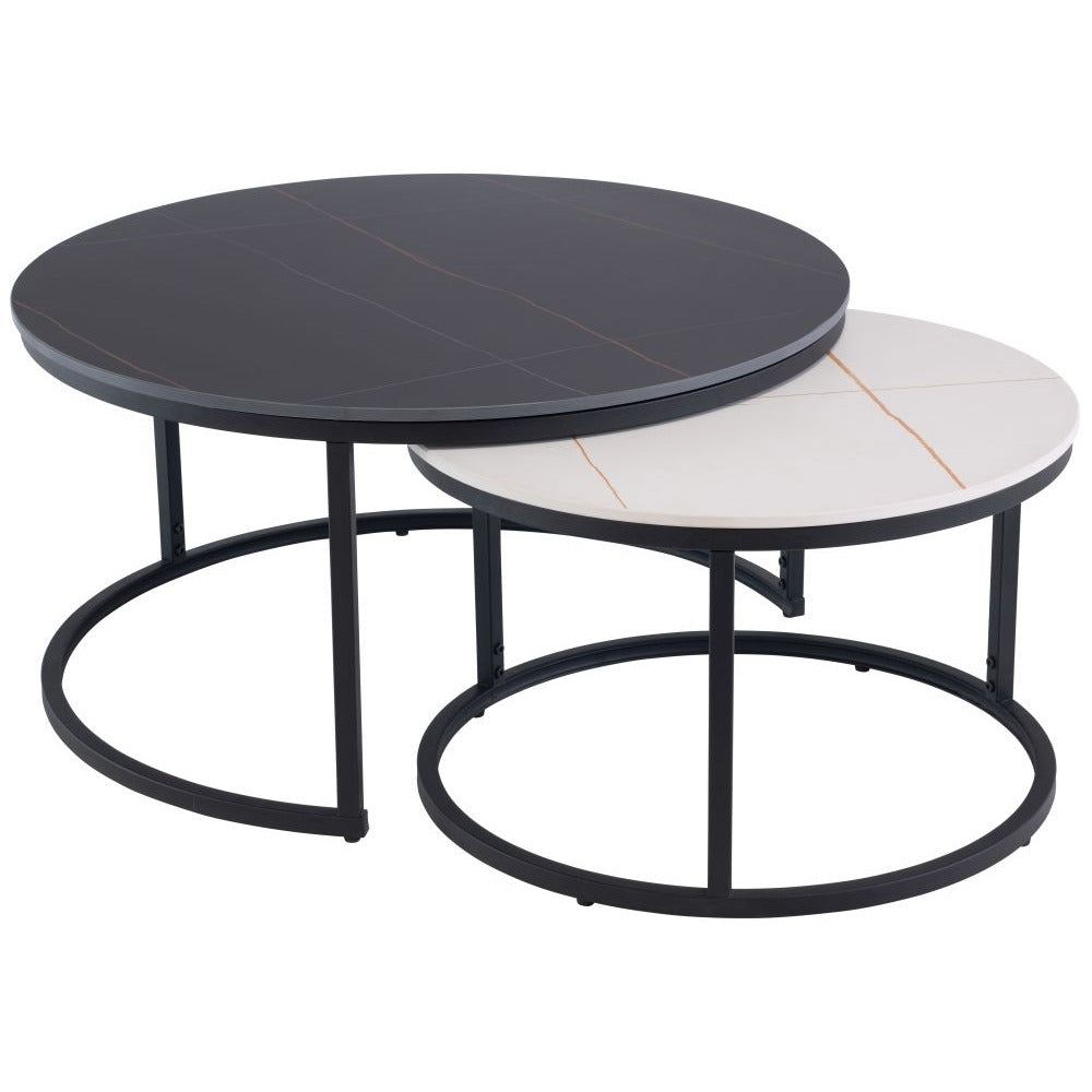 Ferrante Coffee Table Set - Black/White