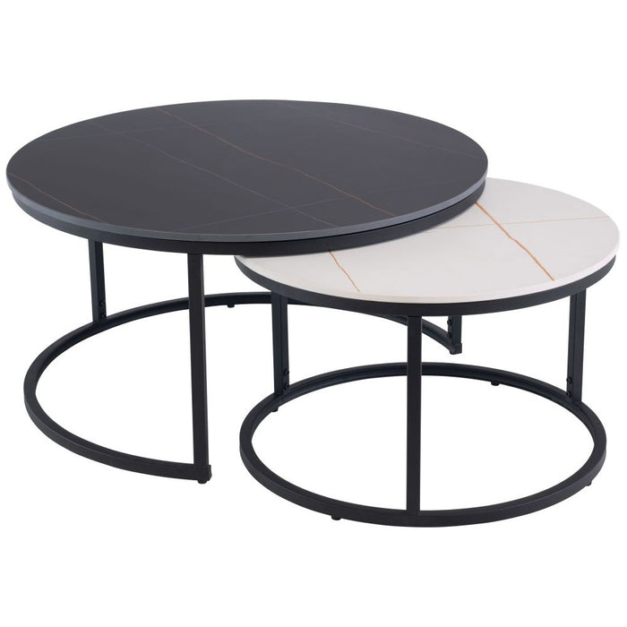 Ferrante Coffee Table Set - Black/White