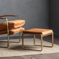 Fabien Lounger and Footstool (sold separately) - Ochre