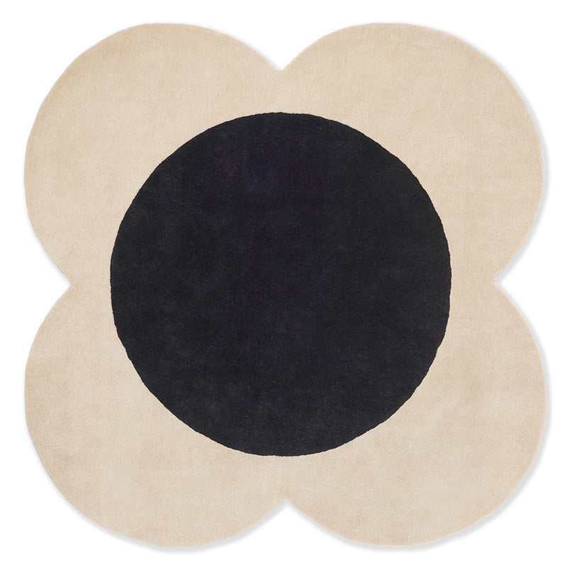 Orla Kiely Rug - Flower Ecru/Black