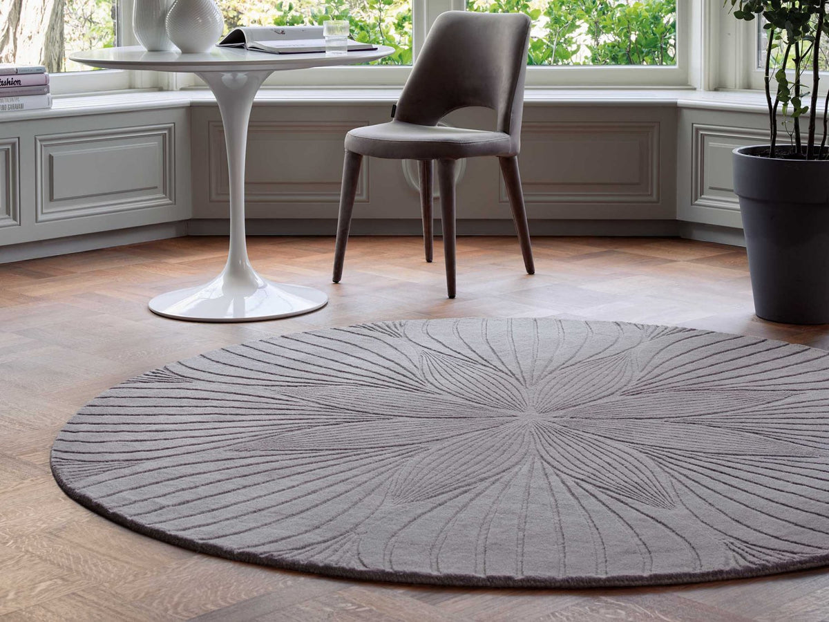 Wedgwood Rugs -  Folia Round Cool Grey