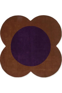 Orla Kiely Rug - Flower Chestnut/Violet