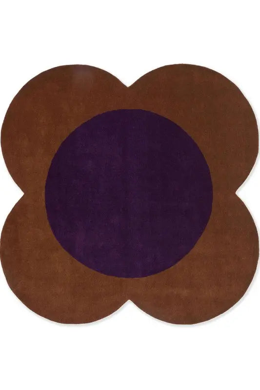 Orla Kiely Rug - Flower Chestnut/Violet