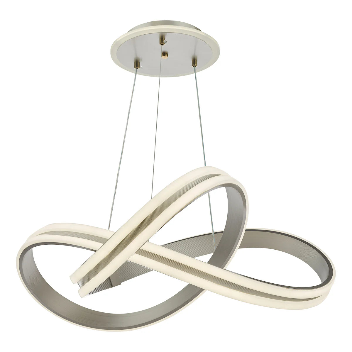 Gavino Pendant Brushed Silver LED