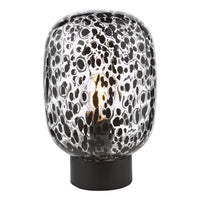 Gethin Lighting Collection - Black and Black Confetti Glass