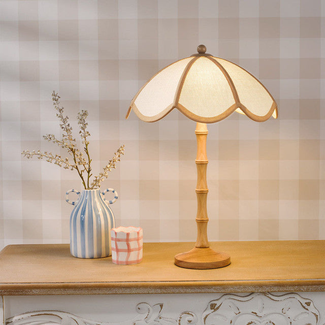 Giuliana Lighting Collection - Wood with Rattan Shade