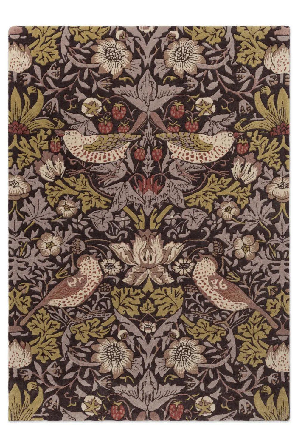 Morris & Co. Rugs -  Pure Strawberry Thief Grape