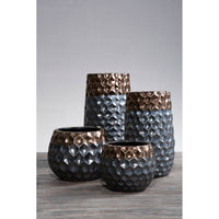 Galaxy Ceramic Vase Collection with Metallic Finish