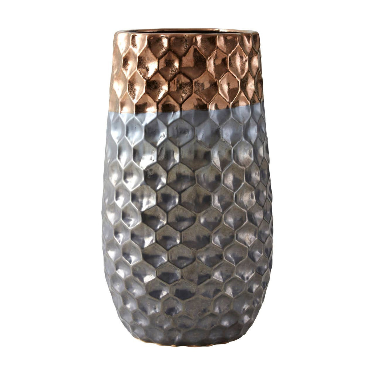 Galaxy Ceramic Vase Collection with Metallic Finish