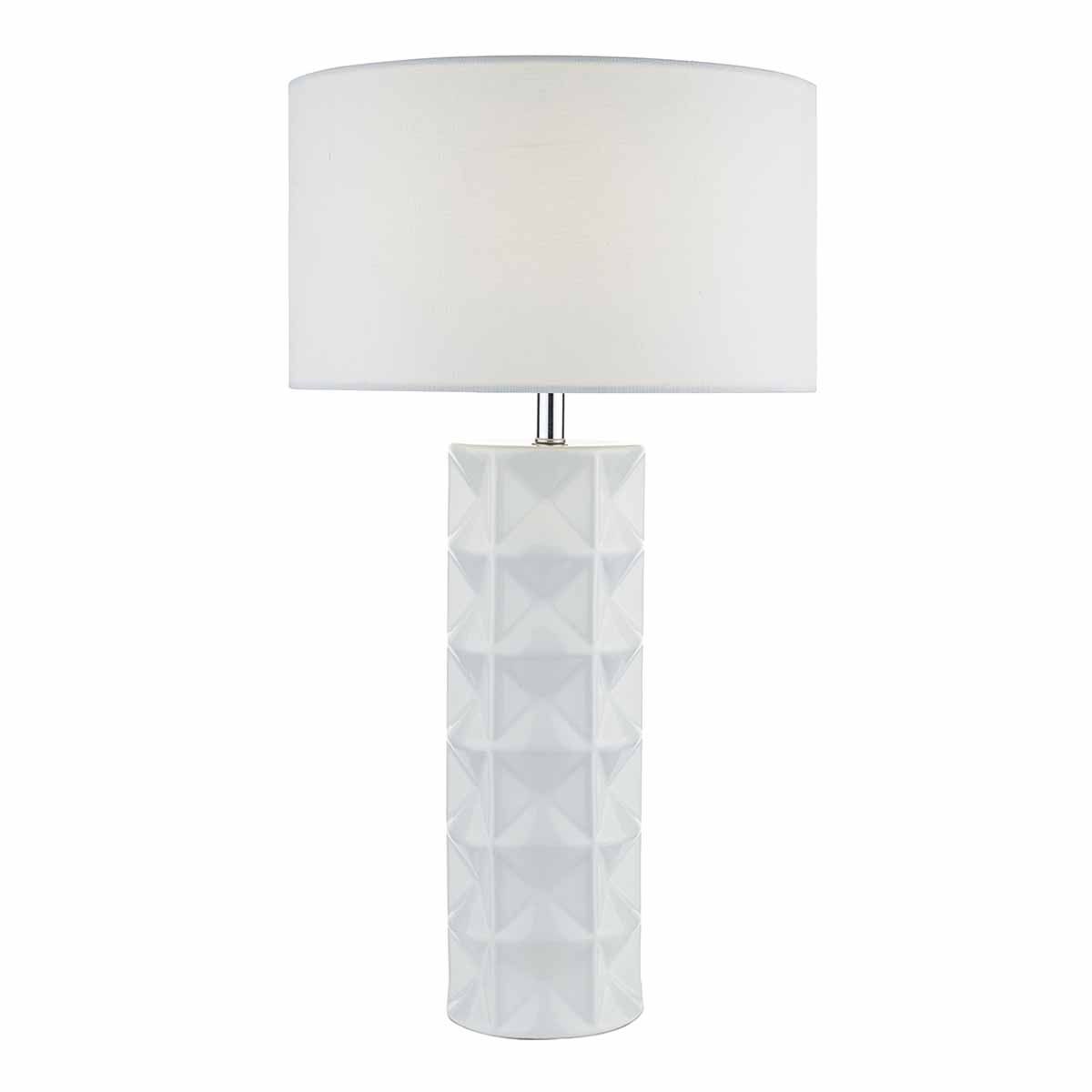 Gift Table Lamp 3D Pattern White With Shade
