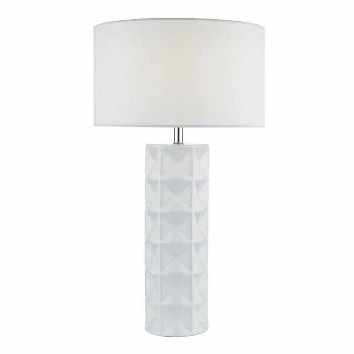 Gift Table Lamp 3D Pattern White With Shade