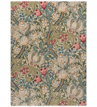 Morris and Co. - Golden Lily Green and Red Rug