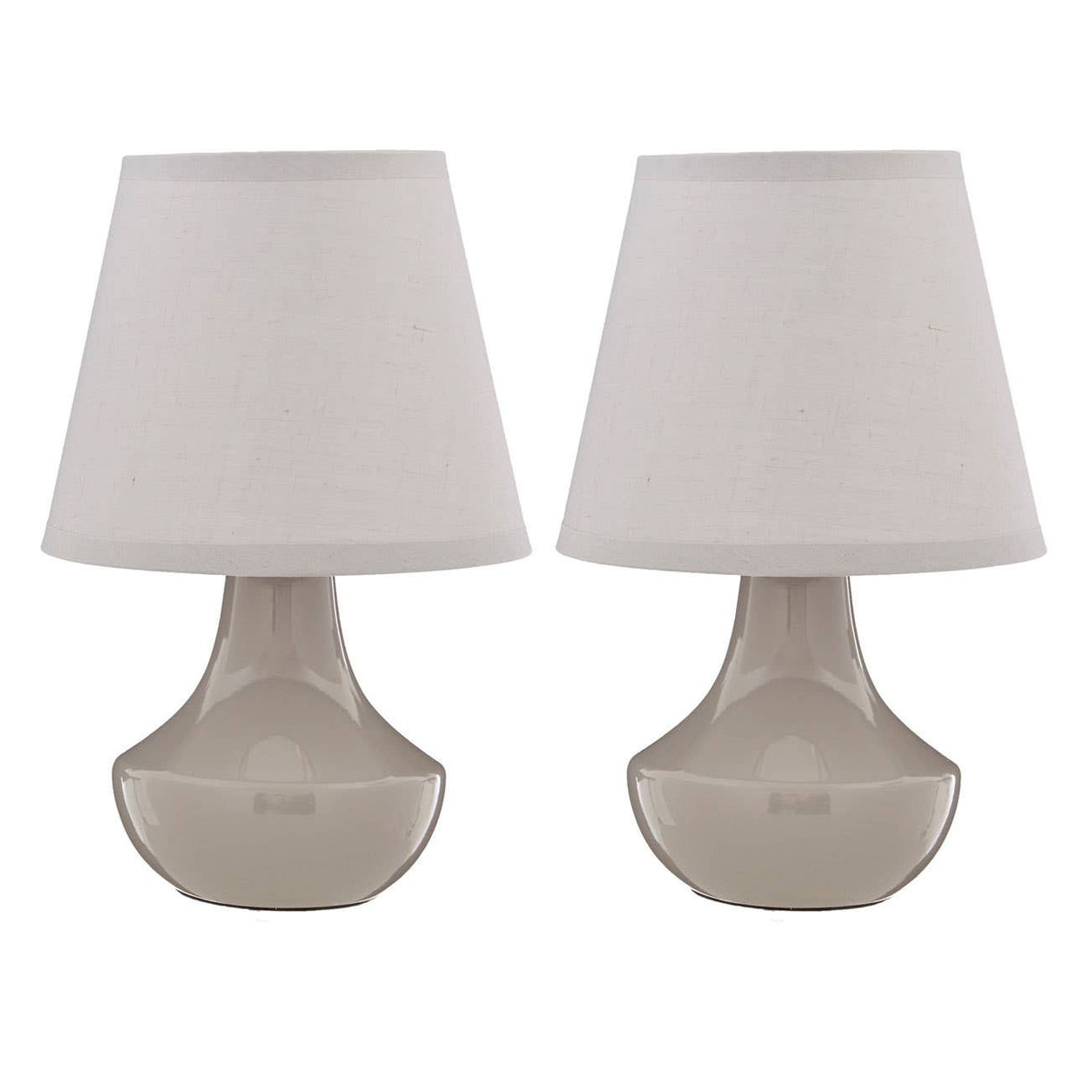 Globo Set of Two Grey Ceramic Table Lamps