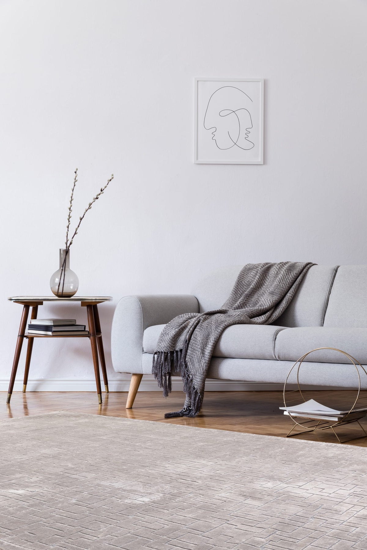Glaze Rug - Silver Tetris
