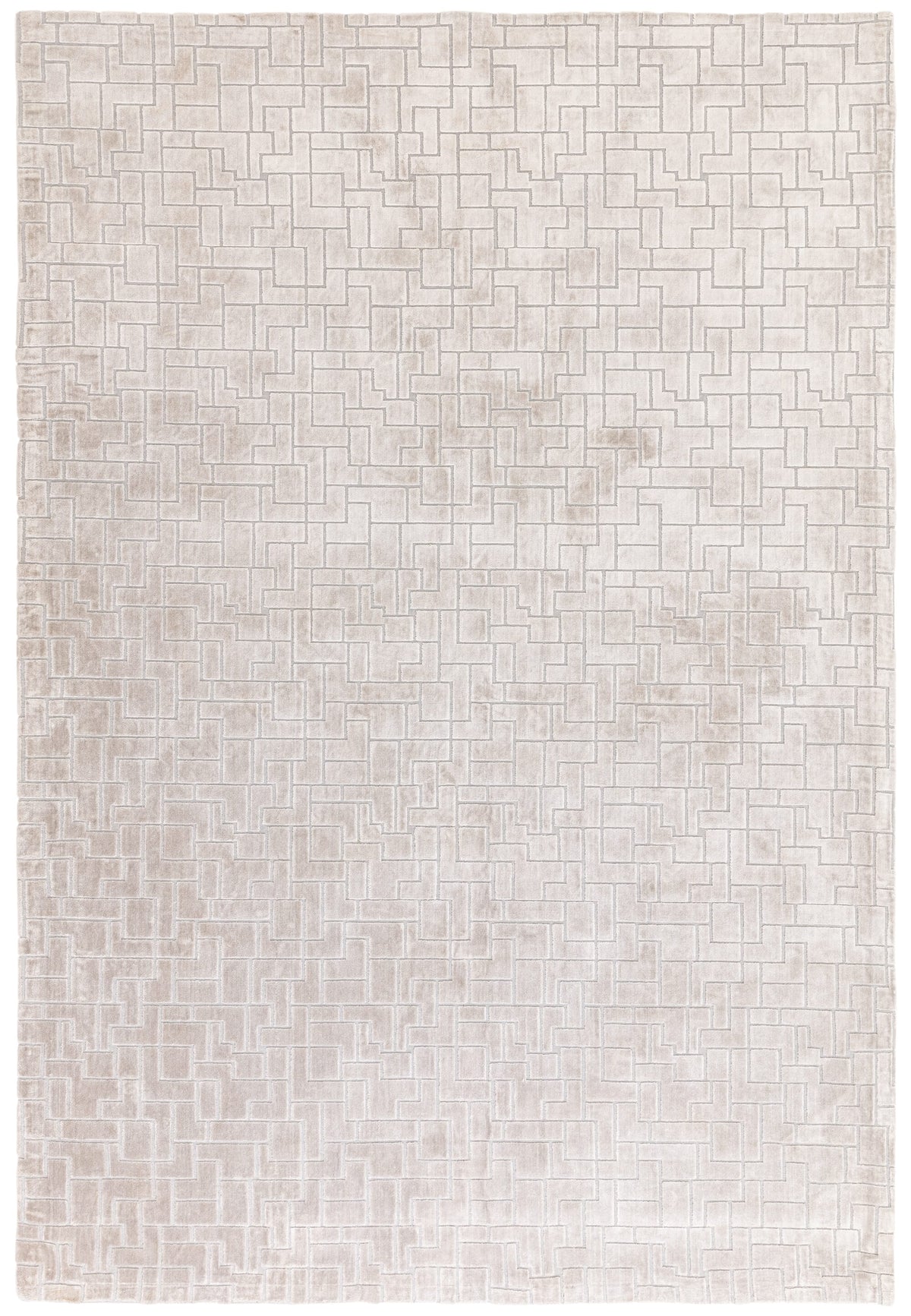 Glaze Rug - Silver Tetris