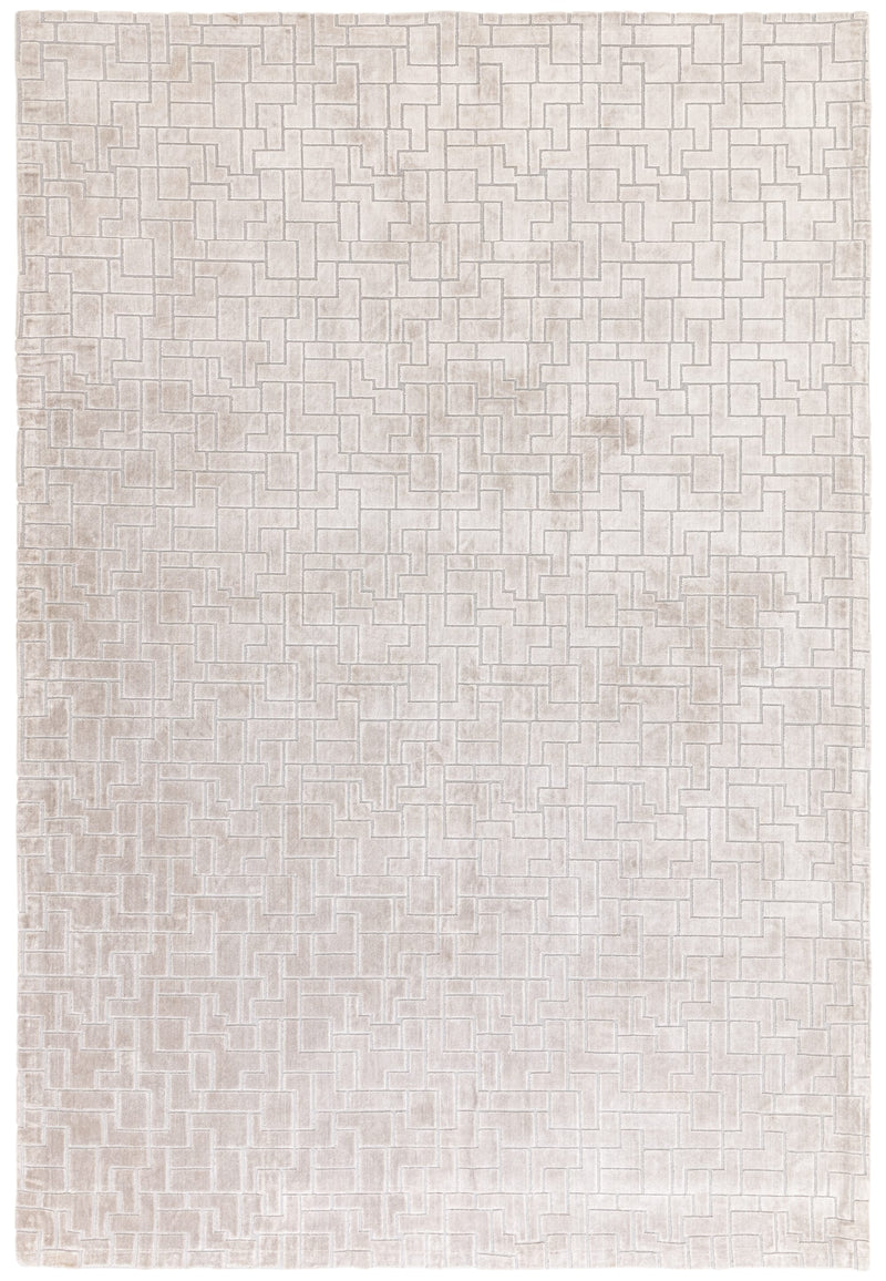 Glaze Rug - Silver Tetris