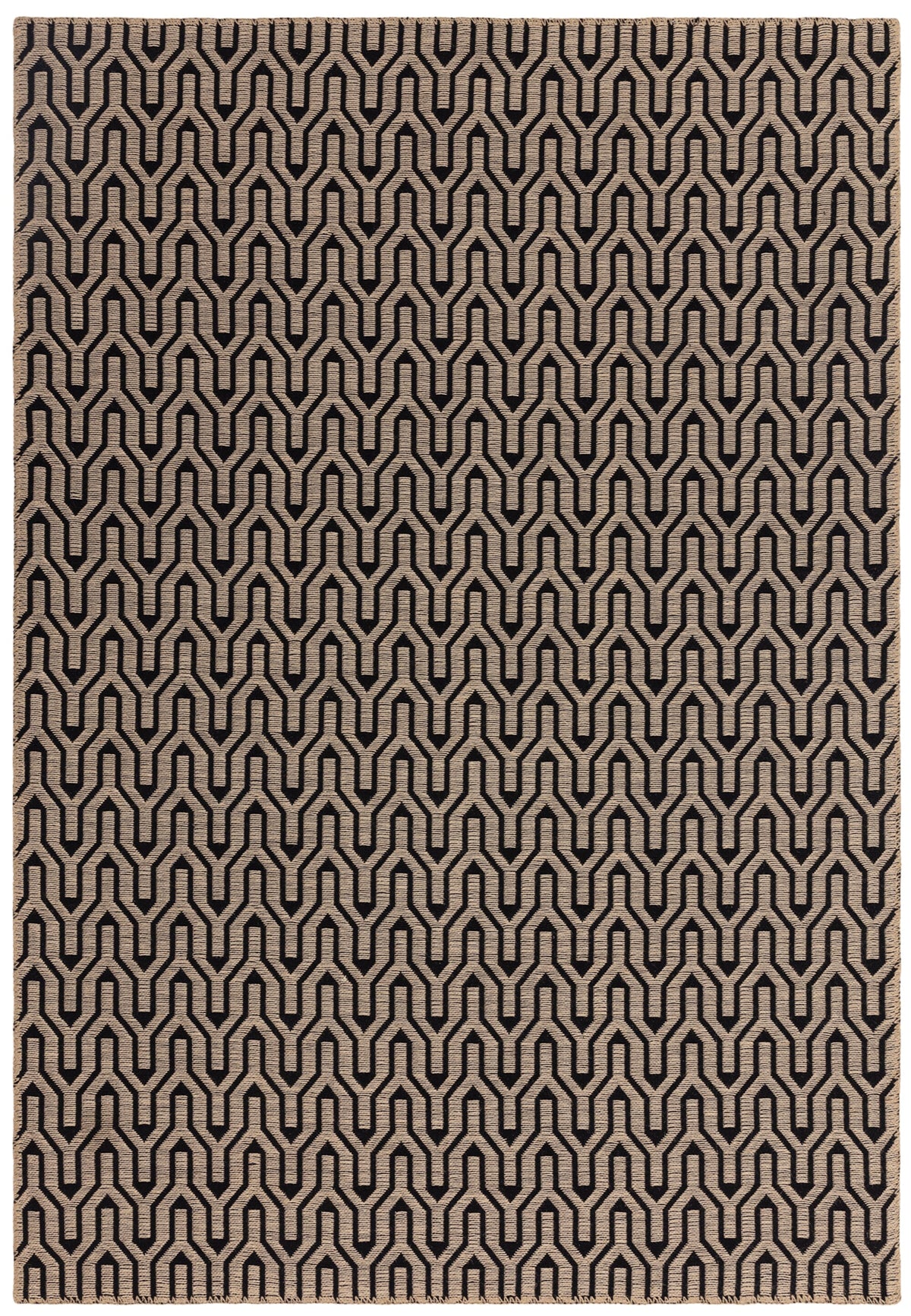 Global Rug Collection - Black Lattice