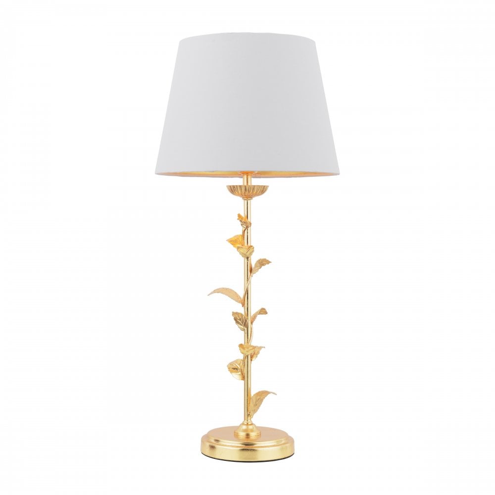 Laura Ashley Halton Lighting Collection Distressed Gold Leaf With Shade