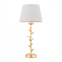 Laura Ashley Halton Lighting Collection Distressed Gold Leaf With Shade